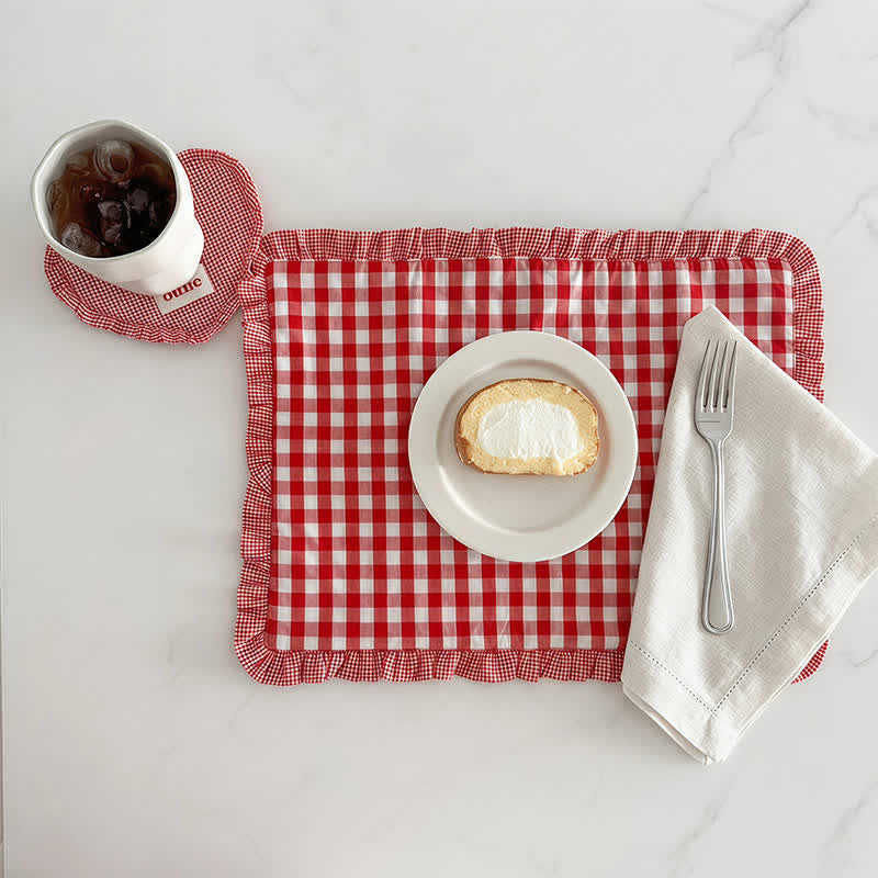 Set de table Ownkoti en coton doux à rayures minimalistes - image 3