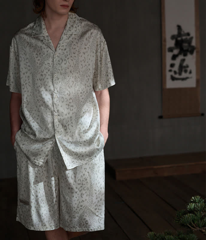 Ensemble de vêtements d'intérieur en satin de soie pour lui et elle - Hommes - 2XL - image 7