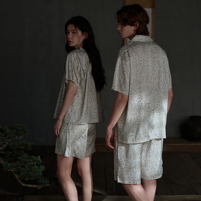 Ensemble de vêtements d'intérieur en satin de soie pour lui et elle - image 3