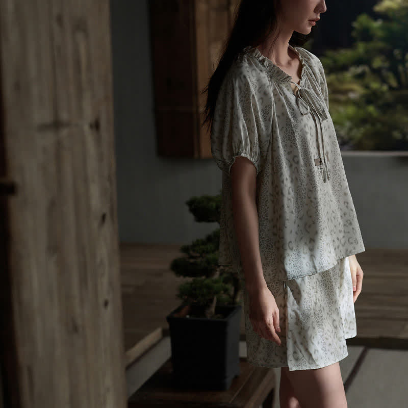Ensemble de vêtements d'intérieur en satin de soie pour lui et elle - image 5
