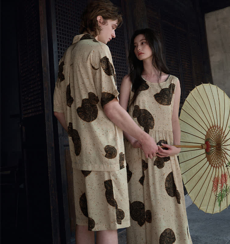 Ensemble pyjama assorti à motif coquillage - image 4