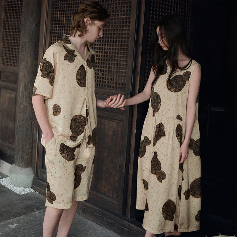 Ensemble pyjama assorti à motif coquillage - image 0