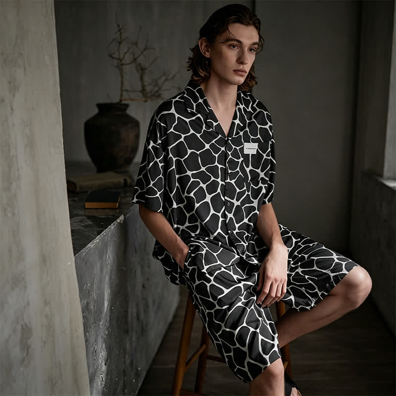 Pyjama assorti avec un motif de pierre irrégulier - Hommes - 2XL - image 9