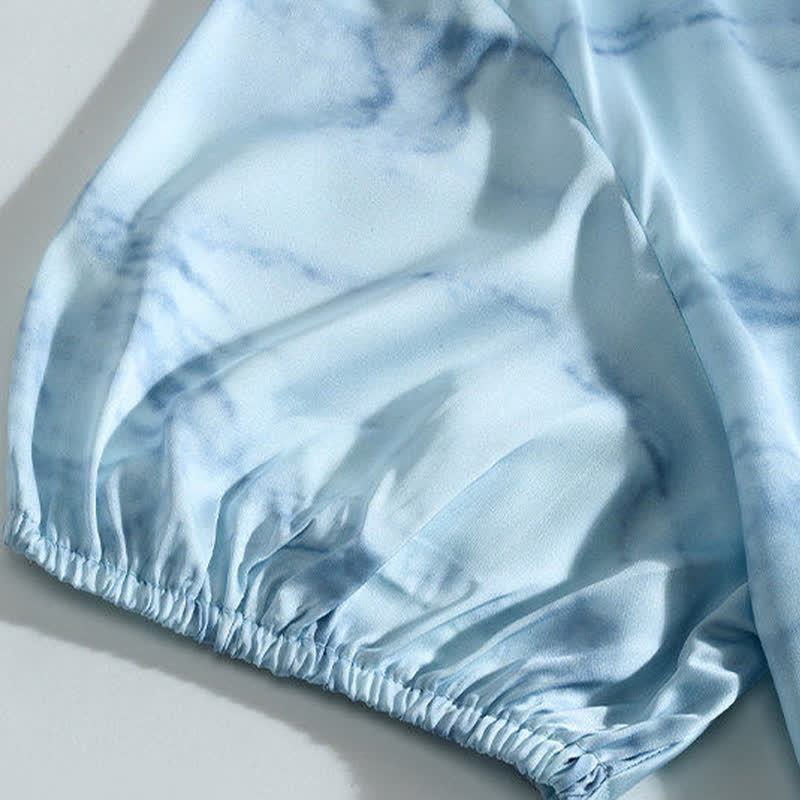 Ensemble de vêtements d'intérieur bleu aquarelle pour lui et elle - image 12