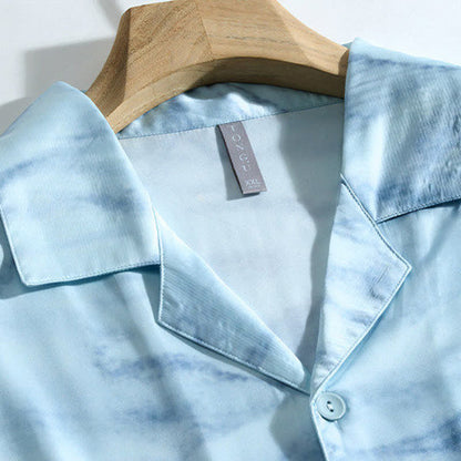 Ensemble de vêtements d'intérieur bleu aquarelle pour lui et elle - image 15