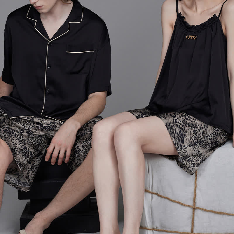 Pyjama assorti à imprimé léopard et couleurs contrastées - image 3