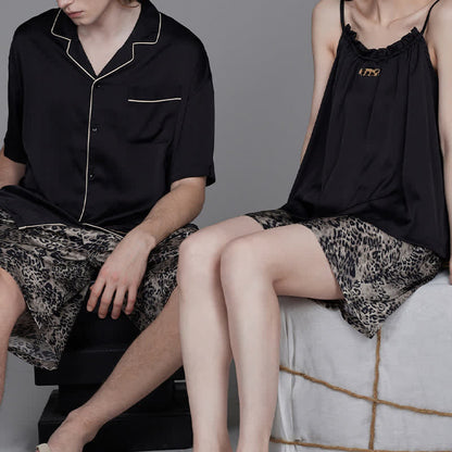 Pyjama assorti à imprimé léopard et couleurs contrastées - image 3