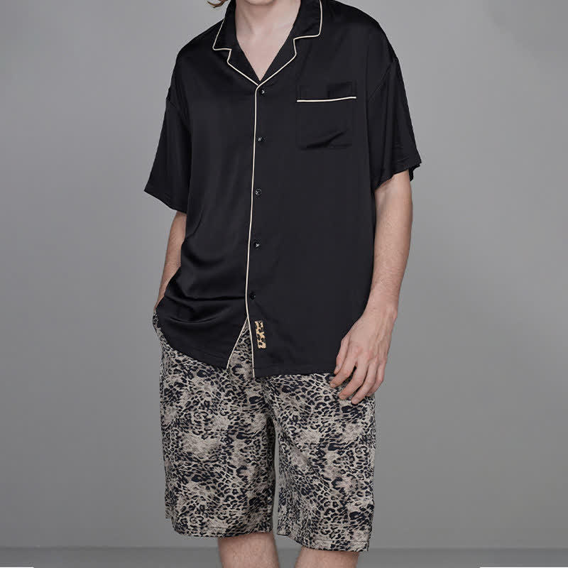 Pyjama assorti à imprimé léopard et couleurs contrastées - Hommes - 2XL - image 9