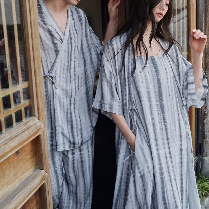 Ensemble pyjama assorti à rayures batik - image 4