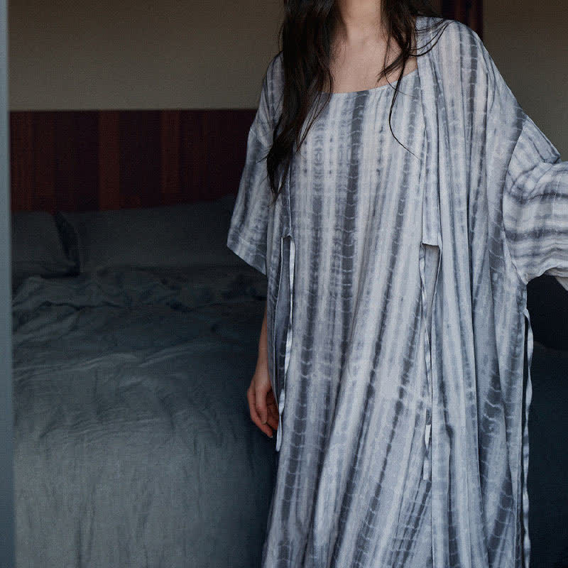 Ensemble pyjama assorti à rayures batik - image 6