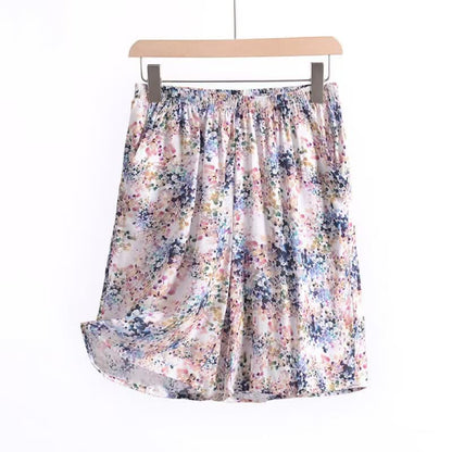 Short d'intérieur d'été en coton fleuri Ownkoti à taille smockée - image 4