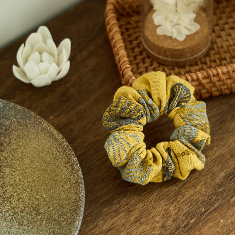 Lot de 3 chouchous à imprimé ginkgo Ownkoti - image 3