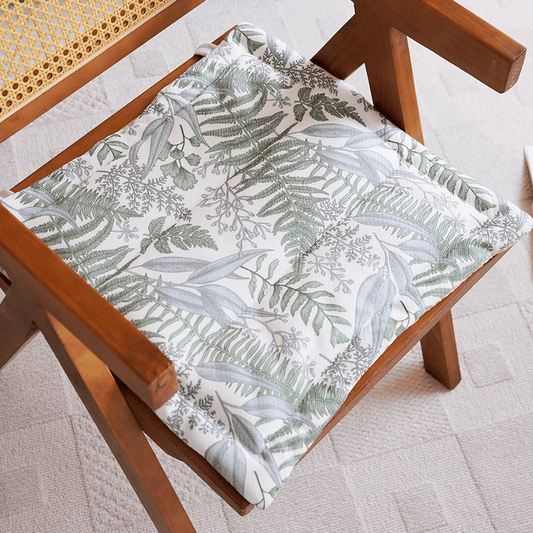 Coussin de chaise Ownkoti en mousse à mémoire de forme rafraîchissante à motif de feuilles de fougère - Vert foncé - 19,7 po x 19,7 po - image 0