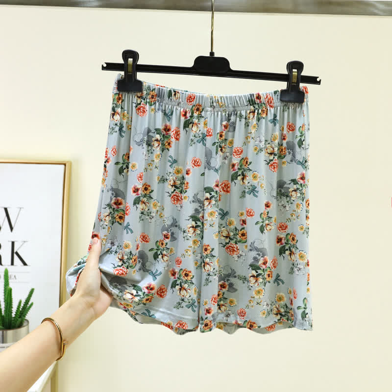 Short d'été à volants et imprimé floral vintage Ownkoti - image 3