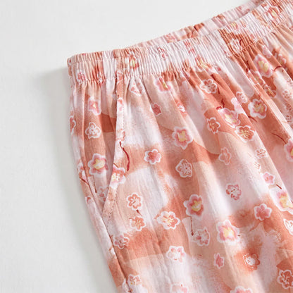 Short de détente d'été en coton à fleurs Ownkoti - image 2