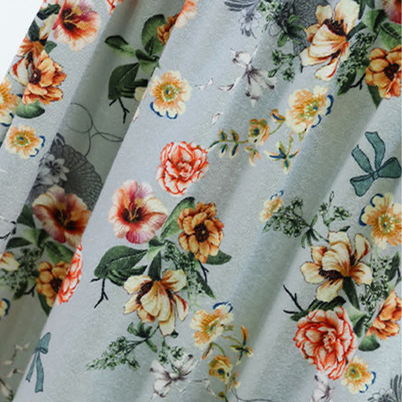 Short d'été à volants et imprimé floral vintage Ownkoti - image 4