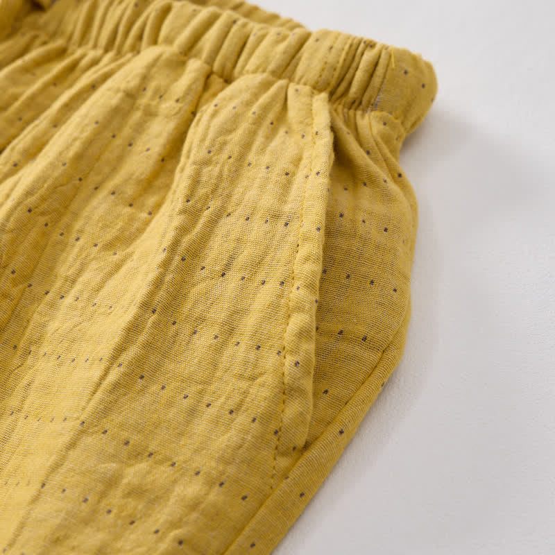 Short de détente Ownkoti en gaze de coton décontractée avec cordon de serrage - image 20