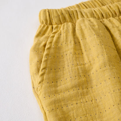 Short de détente Ownkoti en gaze de coton décontractée avec cordon de serrage - image 19