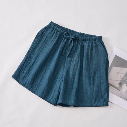 Short de détente Ownkoti en gaze de coton décontractée avec cordon de serrage - image 27