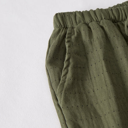 Short de détente Ownkoti en gaze de coton décontractée avec cordon de serrage - image 40