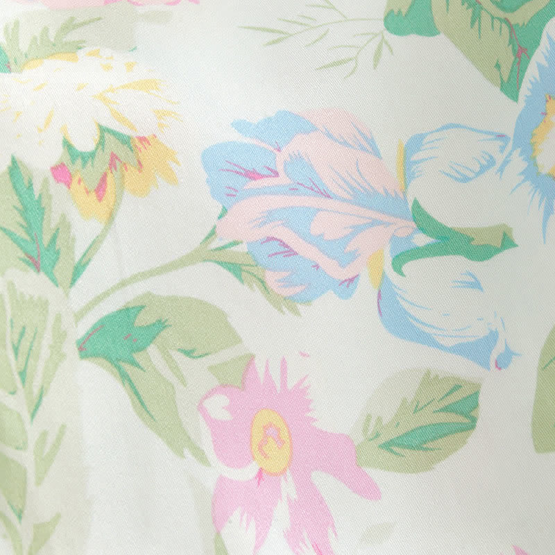 Ensemble de détente Ownkoti Mint Blossom en satin, débardeur et short - image 5