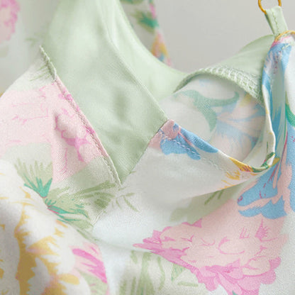 Ensemble de détente Ownkoti Mint Blossom en satin, débardeur et short - image 4