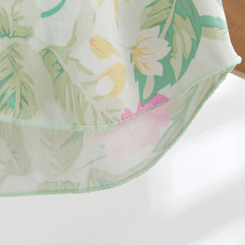 Ensemble de détente Ownkoti : débardeur à volants en satin menthe et short fleuri - image 9