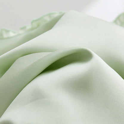 Ensemble de détente Ownkoti : débardeur à volants en satin menthe et short fleuri - image 5
