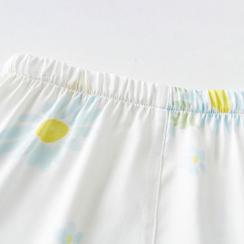 Ensemble pyjama court Ownkoti Tournesol Menthe Bordure contrastée - image 10