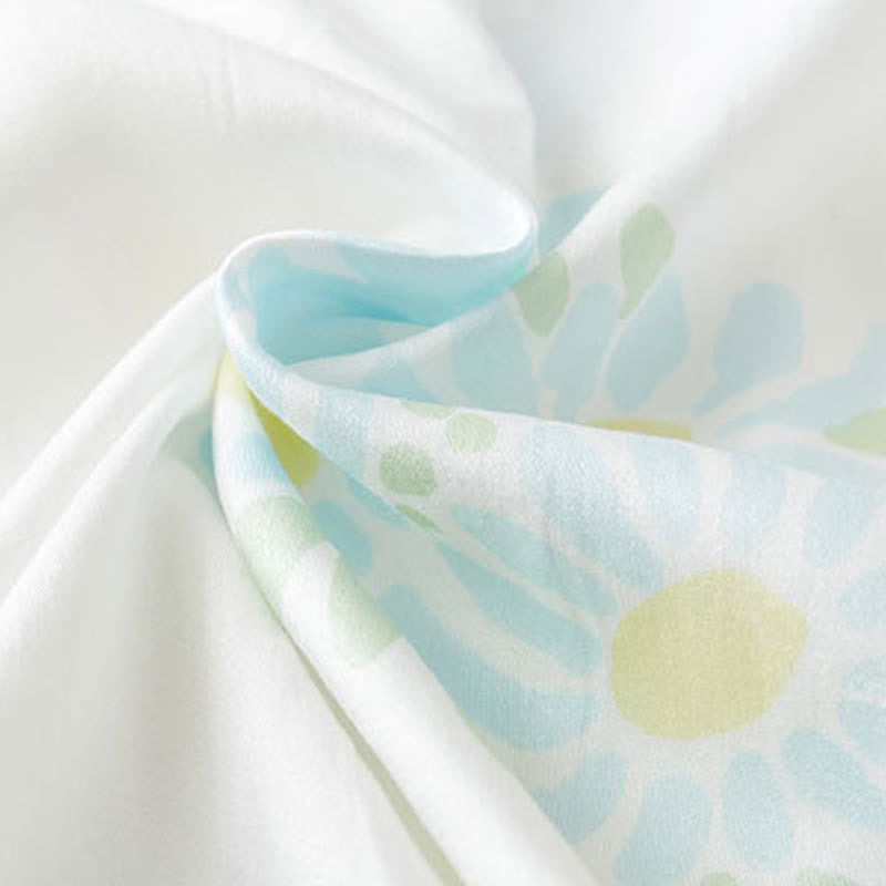Ensemble pyjama court Ownkoti Tournesol Menthe Bordure contrastée - image 14
