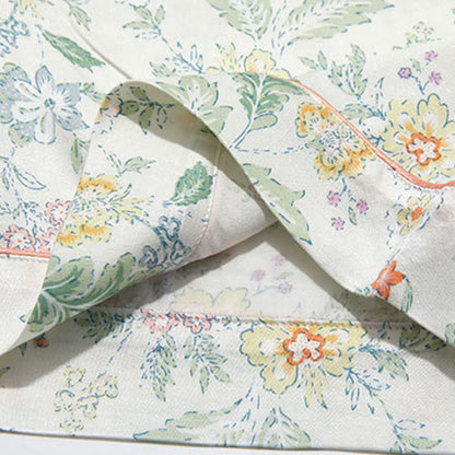 Ensemble pyjama court en satin à motif floral français Ownkoti pour les nuits d'été - image 15