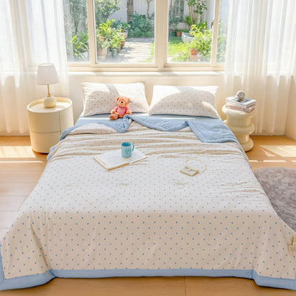 Couette d'été légère en seersucker à pois bleus Ownkoti - image 2