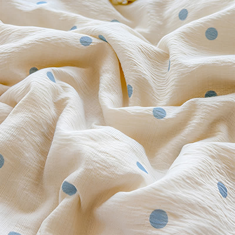 Couette d'été légère en seersucker à pois bleus Ownkoti - image 4