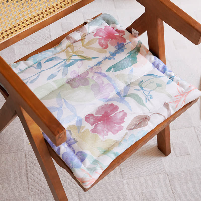 Coussin de chaise Ownkoti Pastel Botanical en mousse à mémoire de forme - Blush lavande - 19,7 po x 19,7 po - image 0