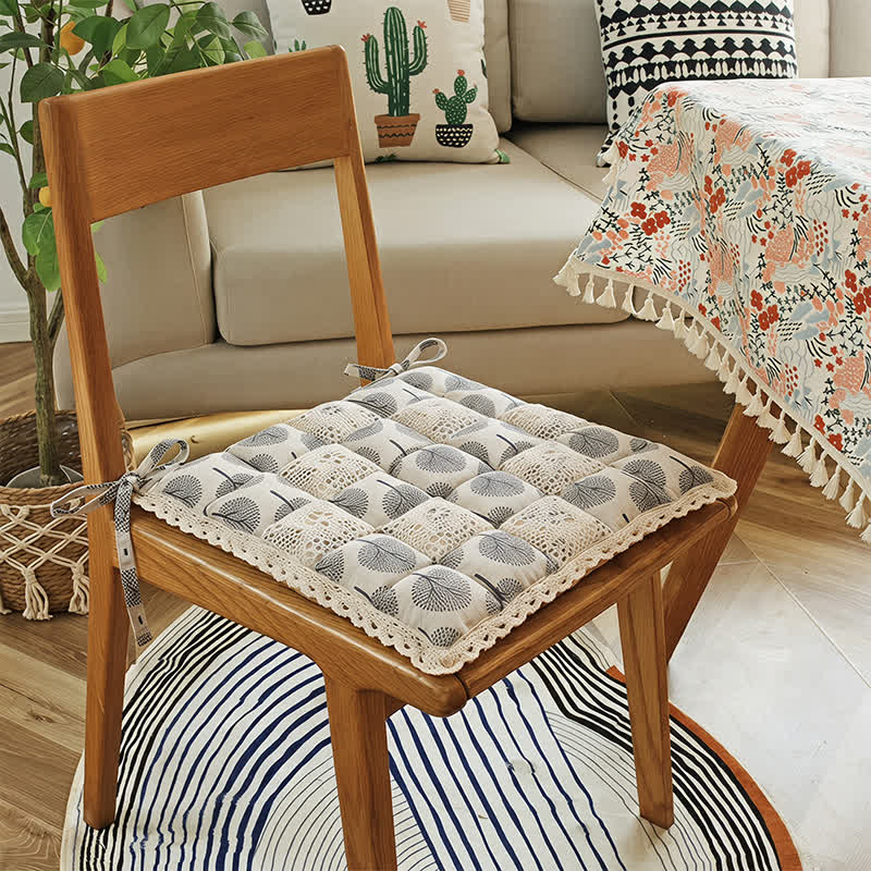 Coussin de chaise Ownkoti Vintage Country en dentelle florale et florale - image 7