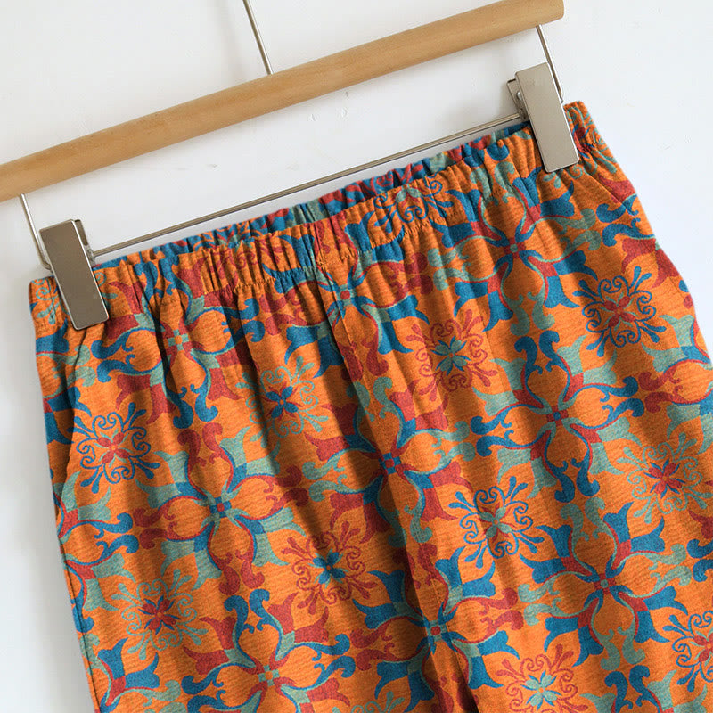 Ensemble pyjama à bretelles à fleurs bohèmes Ownkoti - image 3