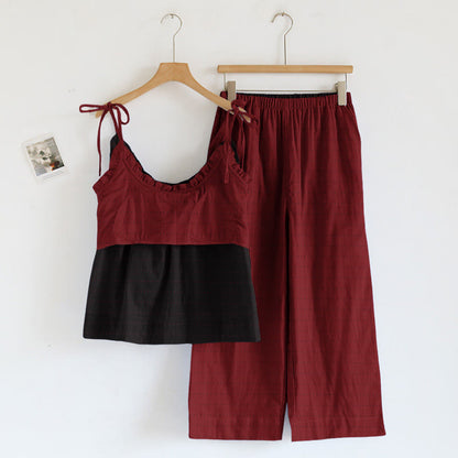 Ensemble de détente Ownkoti : débardeur et pantalon texturés unis - image 5