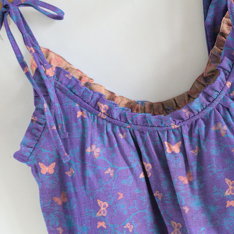 Ensemble débardeur et pantalon de détente à imprimé papillon Ownkoti - image 2