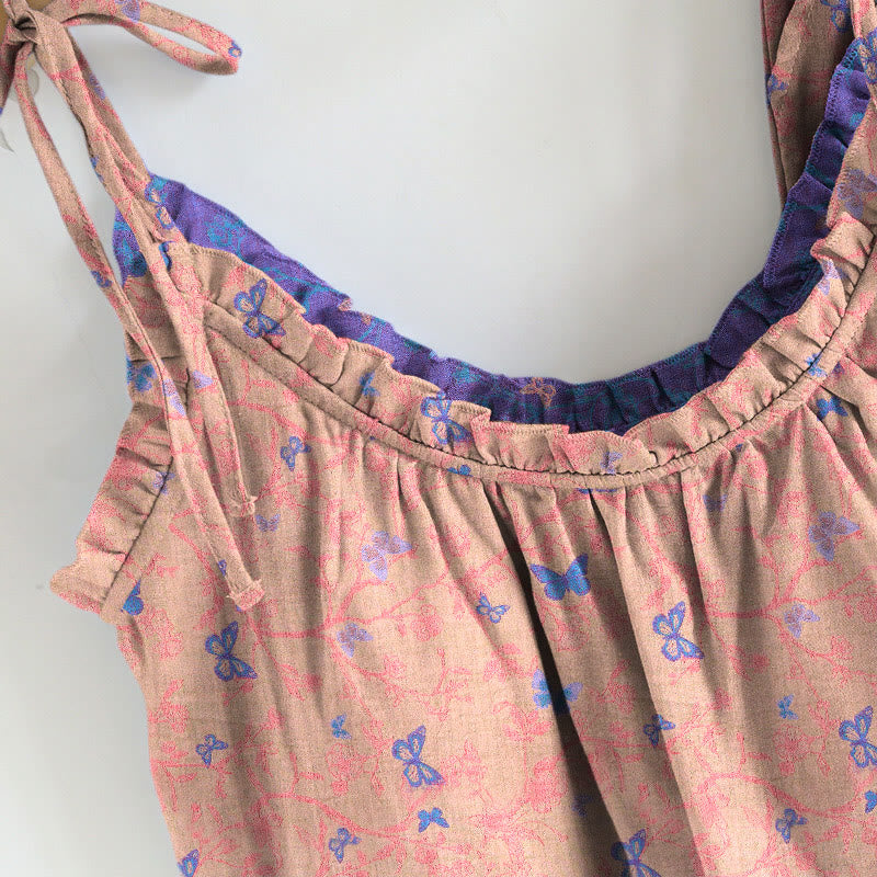 Ensemble débardeur et pantalon de détente à imprimé papillon Ownkoti - image 6