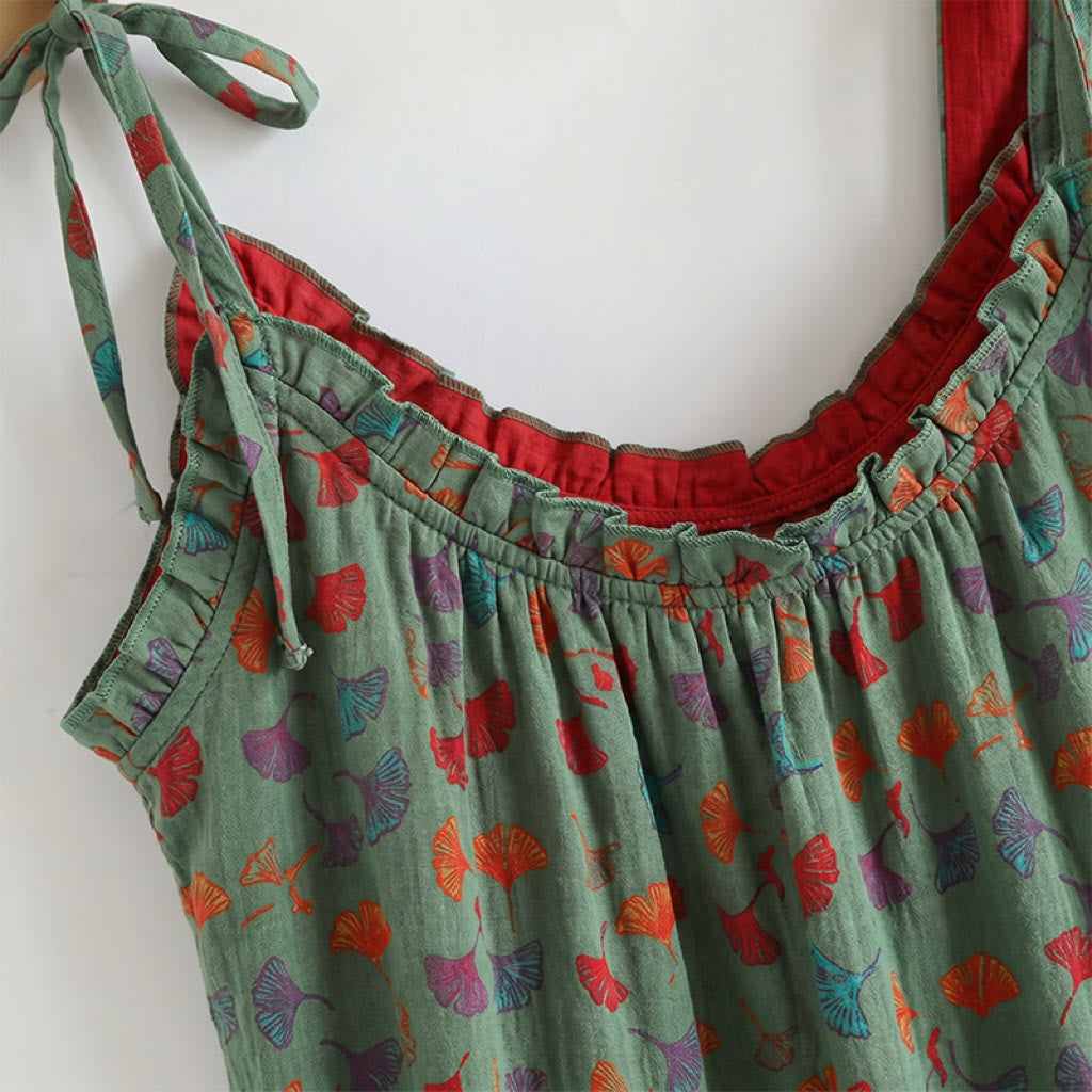 Ensemble de détente Ownkoti à fleurs romantiques (débardeur et pantalon) - image 10