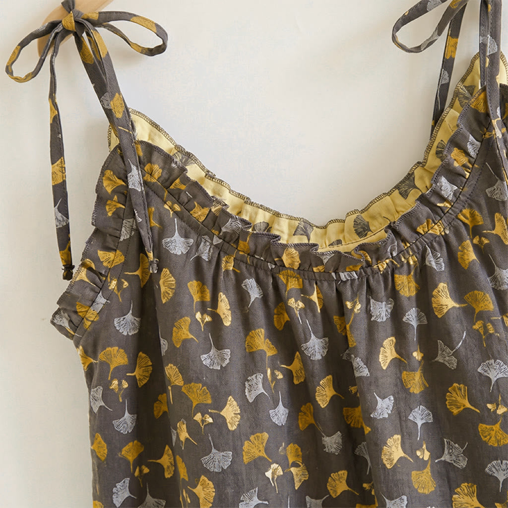 Ensemble de détente Ownkoti à fleurs romantiques (débardeur et pantalon) - image 7