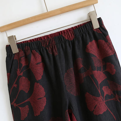 Ensemble de détente Ownkoti à motif botanique (débardeur et pantalon) - image 5