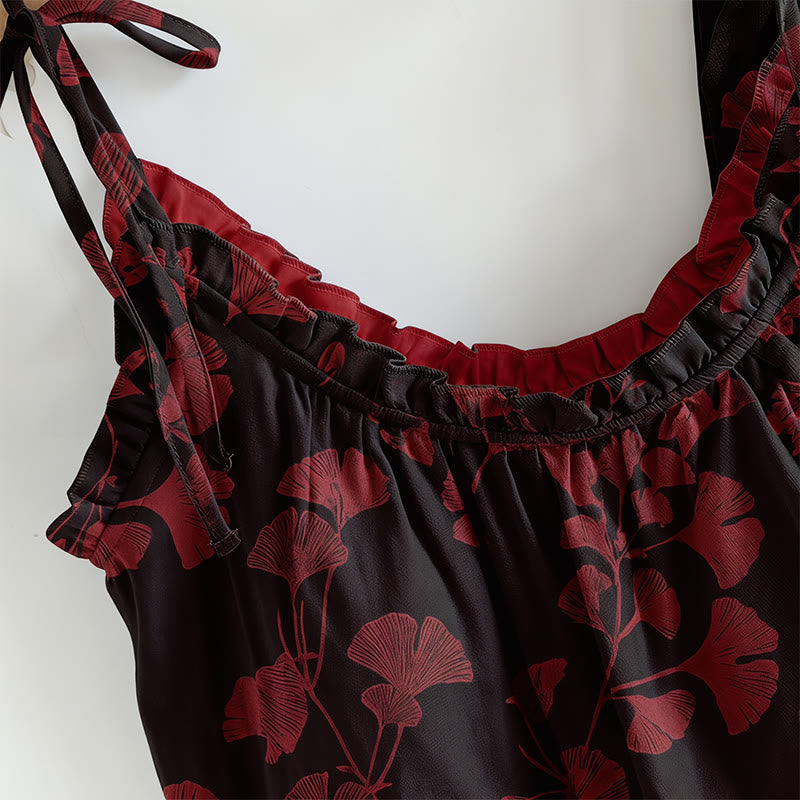 Ensemble de détente Ownkoti à motif botanique (débardeur et pantalon) - image 4