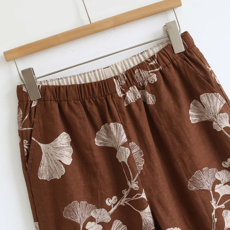 Ensemble de détente Ownkoti à motif botanique (débardeur et pantalon) - image 8