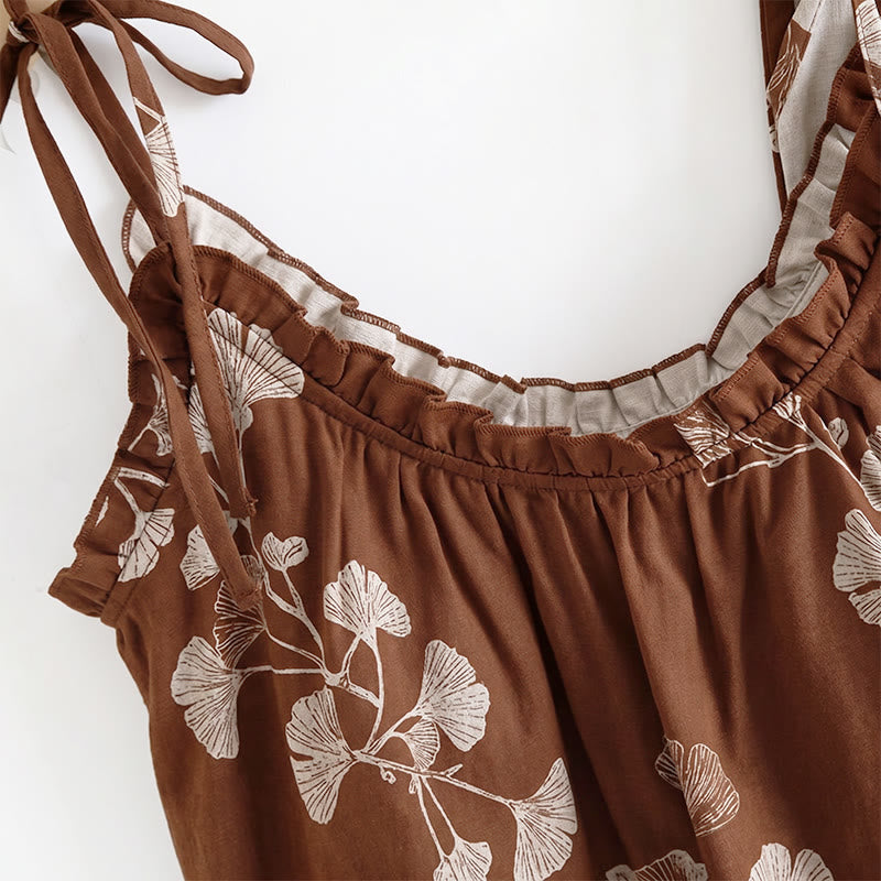 Ensemble de détente Ownkoti à motif botanique (débardeur et pantalon) - image 7