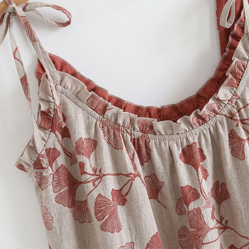 Ensemble de détente Ownkoti à motif botanique (débardeur et pantalon) - image 10