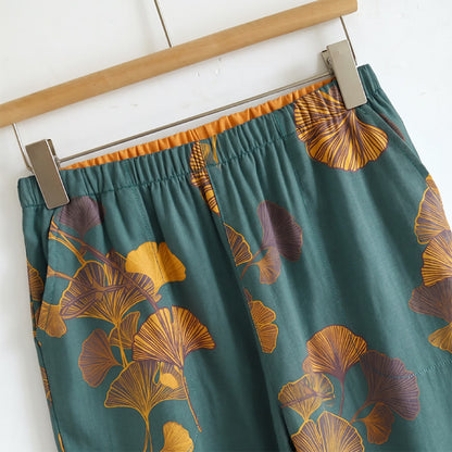 Ensemble de détente Ownkoti à motif botanique (débardeur et pantalon) - image 2