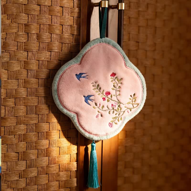 Serviette de toilette en polaire corail Ownkoti à motif d'oiseaux et de fleurs - image 3