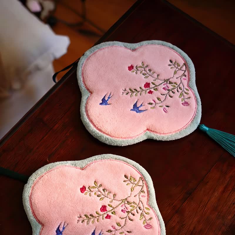 Serviette de toilette en polaire corail Ownkoti à motif d'oiseaux et de fleurs - image 4