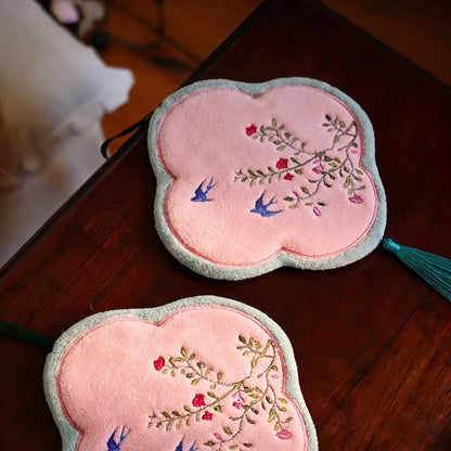 Serviette de toilette en polaire corail Ownkoti à motif d'oiseaux et de fleurs - image 4